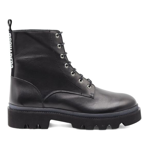 Dsquared2 Logo Combat Boots - Leather - Black 46 13US $1290 main image 8